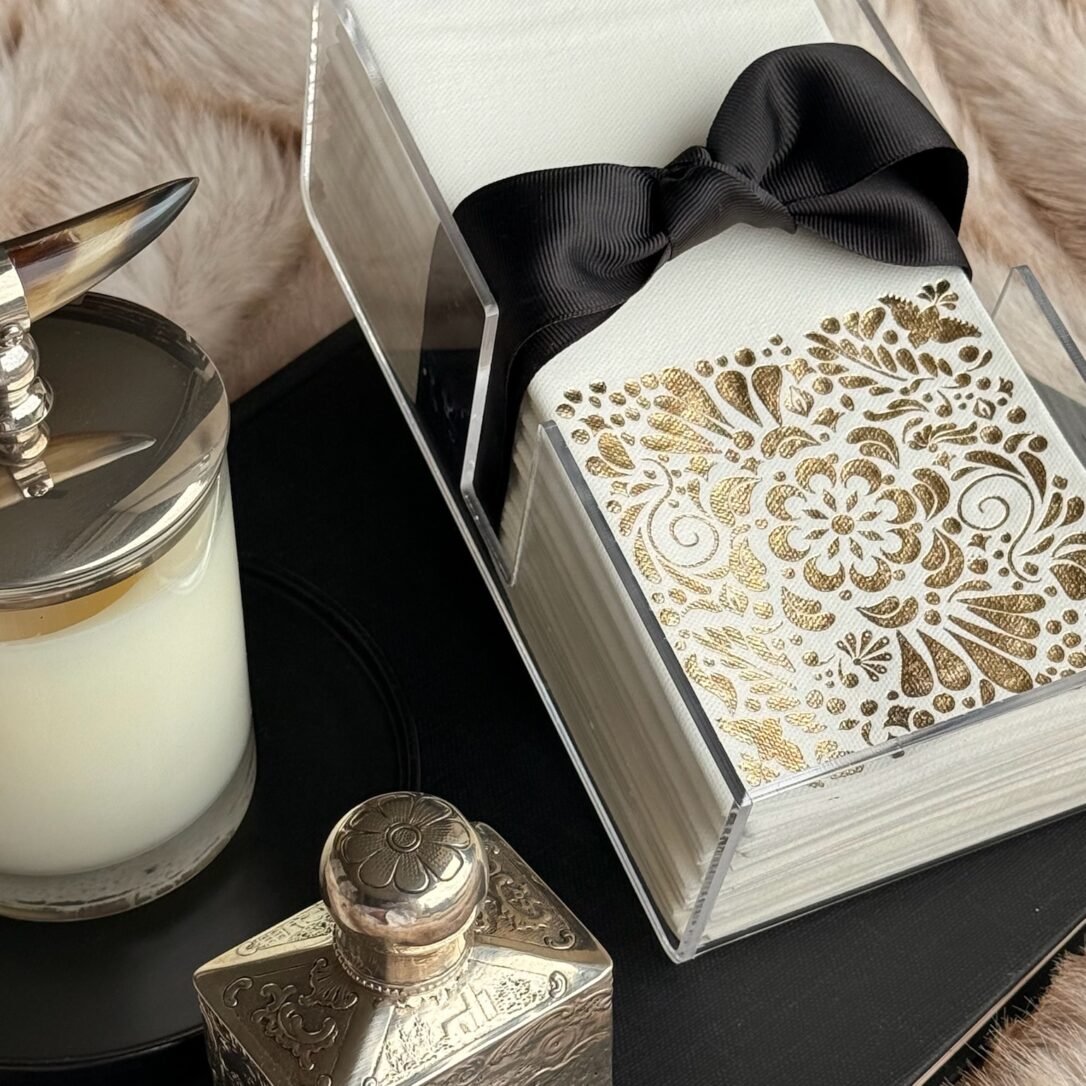 Servilletas Talavera Blanco Dorado